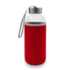 Steklena steklenica 420 ml z vrečko Bob V0462-05 rdeča_Galerija 1